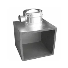 Plénum de distribution d'air avec registre de réglage intégré pour ventilation en plafond