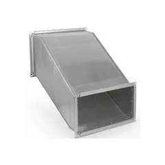 Changement de direction rectangulaire galvanisé pour réseau de gaines de ventilation