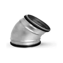 Coude 45° circulaire galvanisé avec joint pour gaine de ventilation