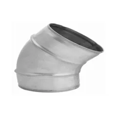 Coude 45° circulaire galvanisé avec joint, vue alternative