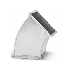 Coude 45° rectangulaire galvanisé pour réseau de gaines de ventilation