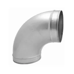 Coude 90° circulaire galvanisé sans joint pour gaine de ventilation