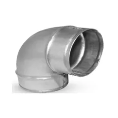 Coude circulaire galvanisé géométrie spéciale pour ventilation
