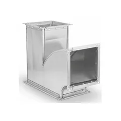 Pièce de déviation rectangulaire galvanisée pour réseau de gaines de ventilation