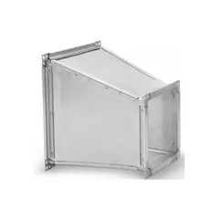 Réduction rectangulaire galvanisée pour adaptation de section sur réseau de ventilation