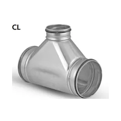 Té circulaire galvanisé géométrie spéciale pour ventilation CVC