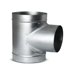 Té de dérivation circulaire galvanisé sans joint pour ventilation