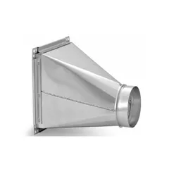 Transformation rectangulaire galvanisée pour adaptation de section sur réseau de ventilation